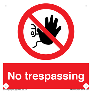 No trespassing